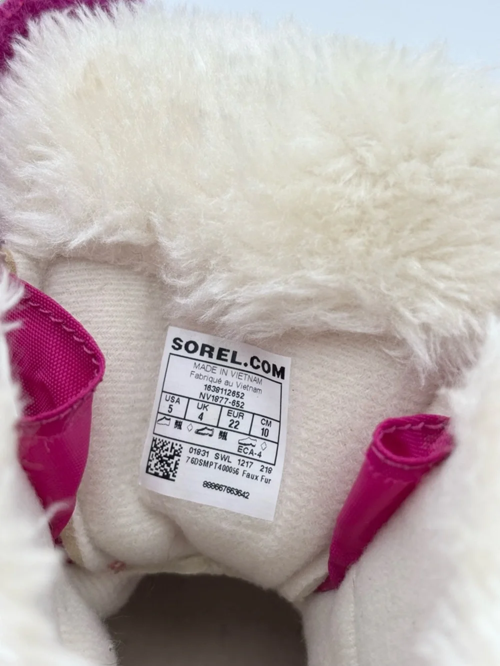 Sorel Commander Toddler Snow Boots Pink Waterproof Fleece Lined Winter Size 5